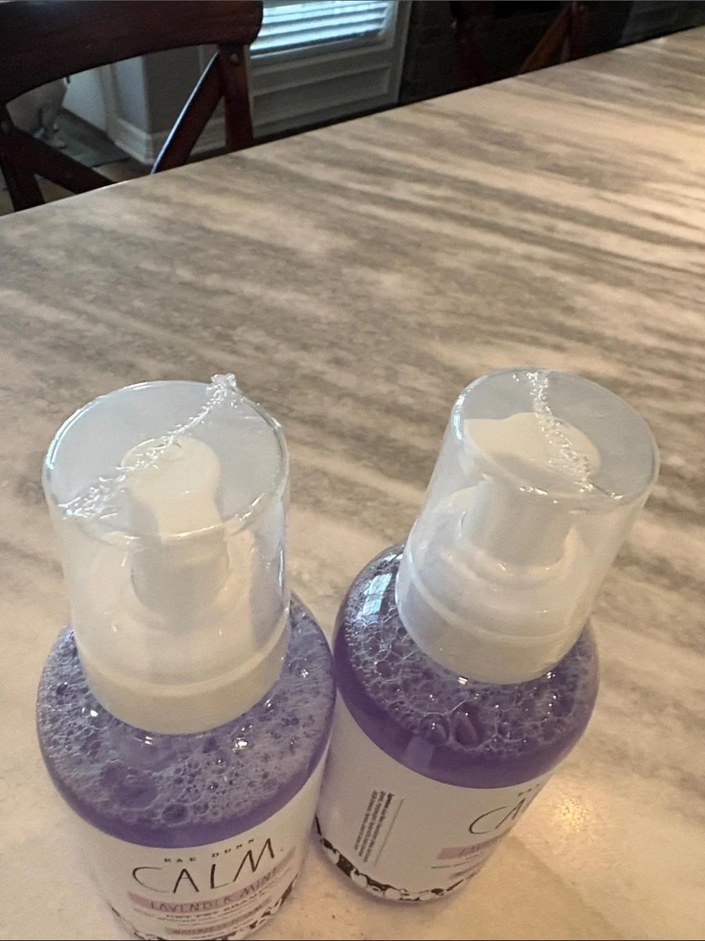 Rae Dunn CALM Lavender Mint Purple Pump Foam Pet Shampoo - Set of 2